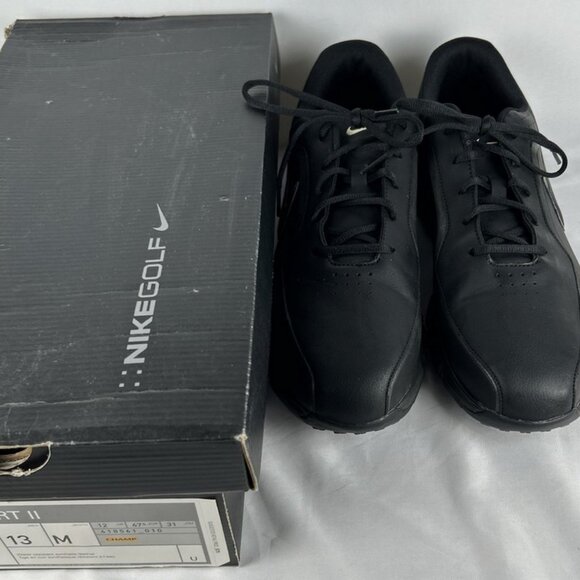 Unworn Nike Durasport II Black Lace Up Golf Cleats Shoes Mens 13 M With Box - Picture 4 of 8